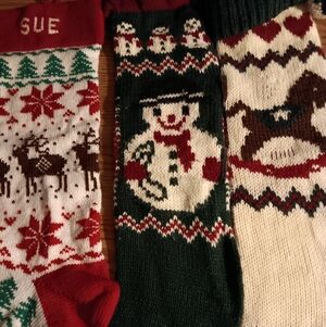 Festive Christmas Hand Knit Stockings